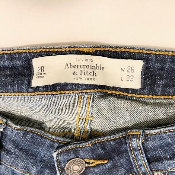Abercrombie & Fitch bootcut stretch jeans W 26 L 33 on label. - Picture 4 of 9